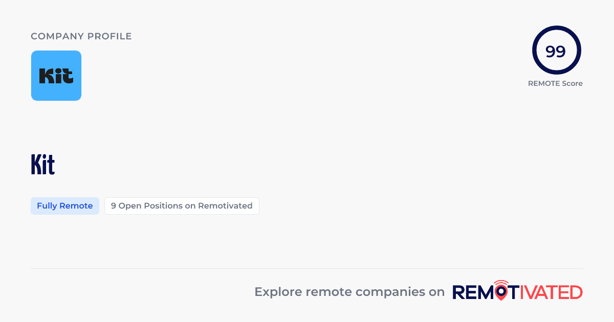 Kit Convertkit Kit Remote Careers: Jobs & Culture | Remotivated